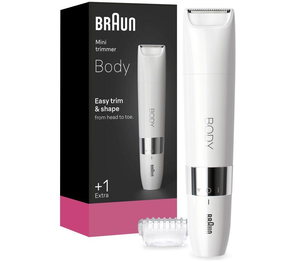 BRAUN BS1000 Mini Body Hair Trimmer - White image number 2 of 5