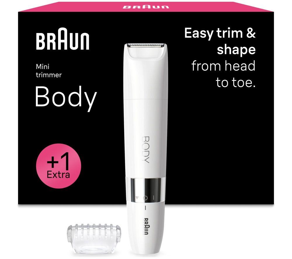 BRAUN BS1000 Mini Body Hair Trimmer - White image number 3 of 5