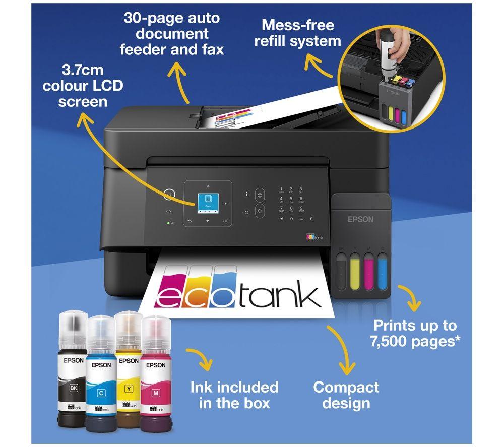 EPSON EcoTank ET-4900 All-in-One Wireless Inkjet Printer image number 3 of 7