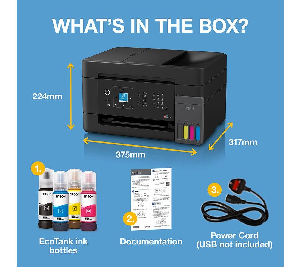 EPSON EcoTank ET-4900 All-in-One Wireless Inkjet Printer image number 10 of 10