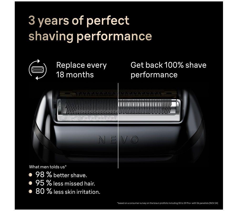 BRAUN Nevo Original Electric Shaver Replacement Head - Silver image number 2 of 5