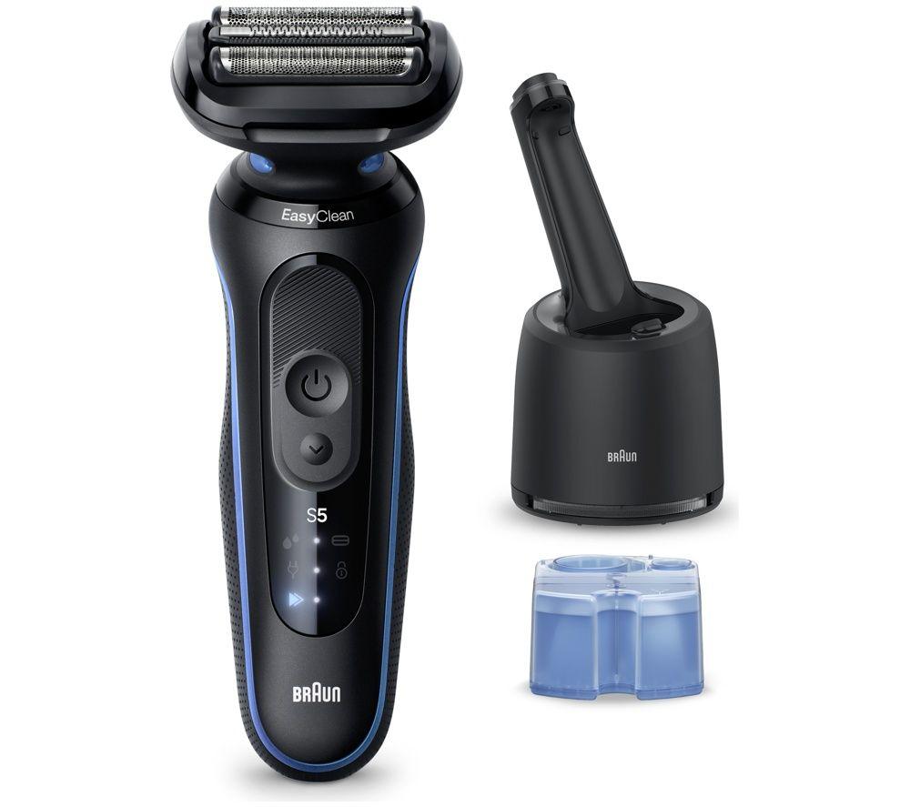 BRAUN Series 5 52-B7200cc Wet & Dry Shaver with SmartCare Centre - Blue image number 3 of 5