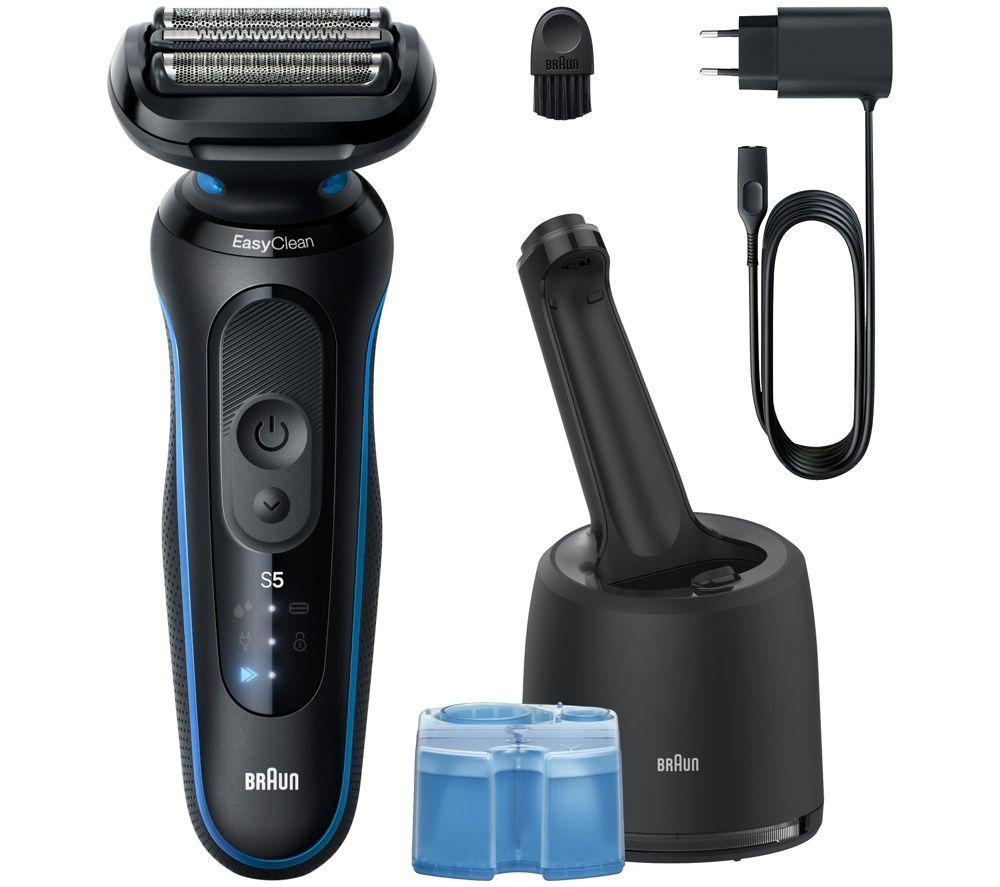 BRAUN Series 5 52-B7200cc Wet & Dry Shaver with SmartCare Centre - Blue image number 4 of 5