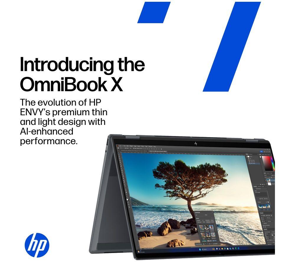 HP OmniBook X Flip 14" 2 in 1 Laptop - Intel&reg; Core&trade; Ultra 7, 1 TB SSD, Blue image number 2 of 7