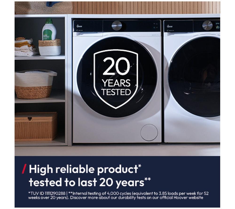 HOOVER Pro Wash Series 7 HBQD 410BL10JU-80 WiFi-enabled 10 kg 1400 Spin Washing Machine - Matte Black image number 8 of 13