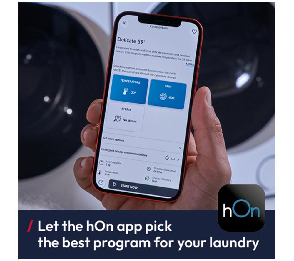 HOOVER Pro Wash Series 7 HBQD 410BL10JU-80 WiFi-enabled 10 kg 1400 Spin Washing Machine - Matte Black image number 13 of 13
