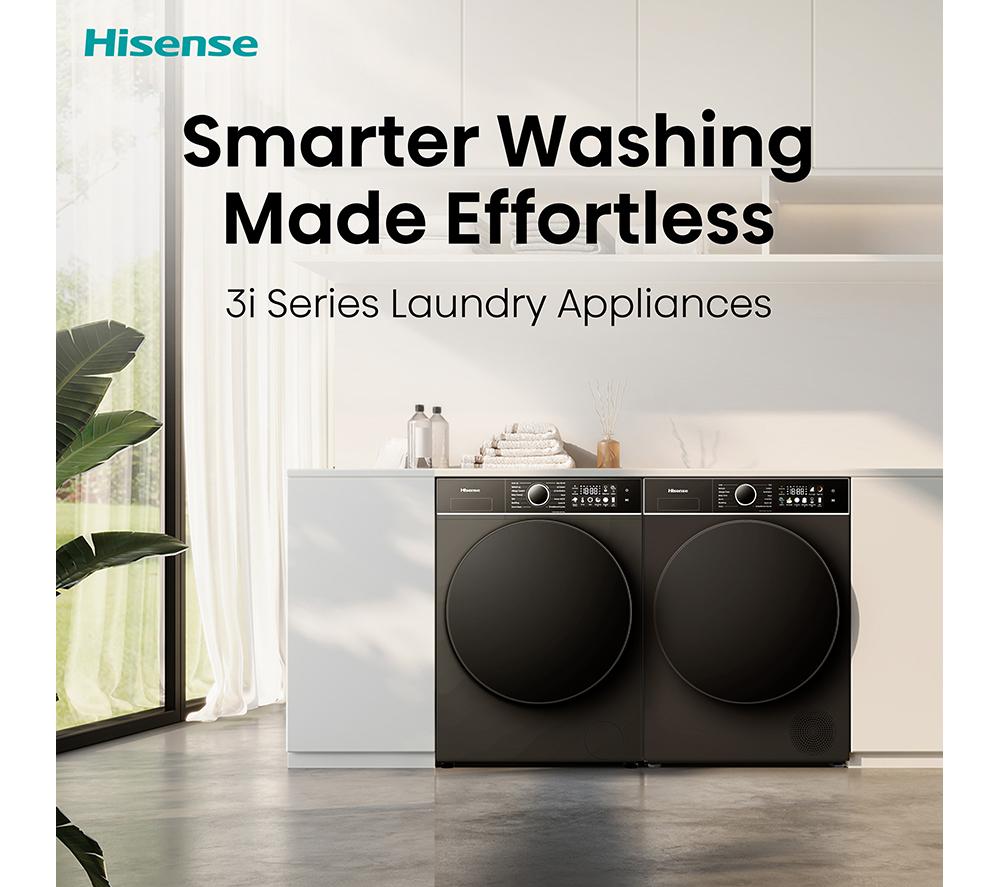 HISENSE KitchenFit 3i Series WF3I9043BBFS2 WiFi-enabled 9 kg 1400 Spin Washing Machine - Black image number 3 of 31