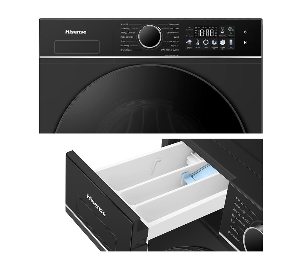HISENSE KitchenFit 3i Series WF3I9043BBFS2 WiFi-enabled 9 kg 1400 Spin Washing Machine - Black image number 26 of 31
