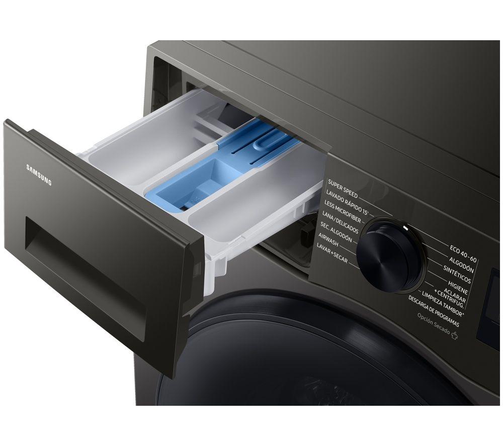 SAMSUNG Series 5 AI Energy Ecobubble WD90HG5U34BXEU WiFi-enabled 9 kg Washer Dryer - Stainless Steel image number 7 of 9