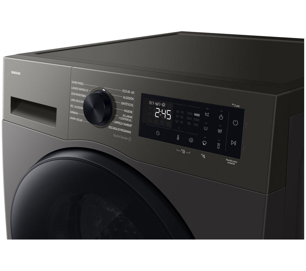 SAMSUNG Series 5 AI Energy Ecobubble WD90HG5U34BXEU WiFi-enabled 9 kg Washer Dryer - Stainless Steel image number 8 of 9