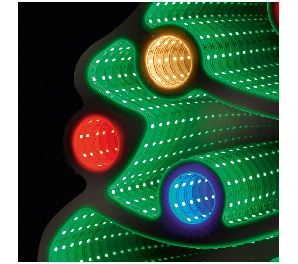PREMIER Christmas Tree Infinity Mirror with Multicolour LEDs - 40 cm image number 3 of 4