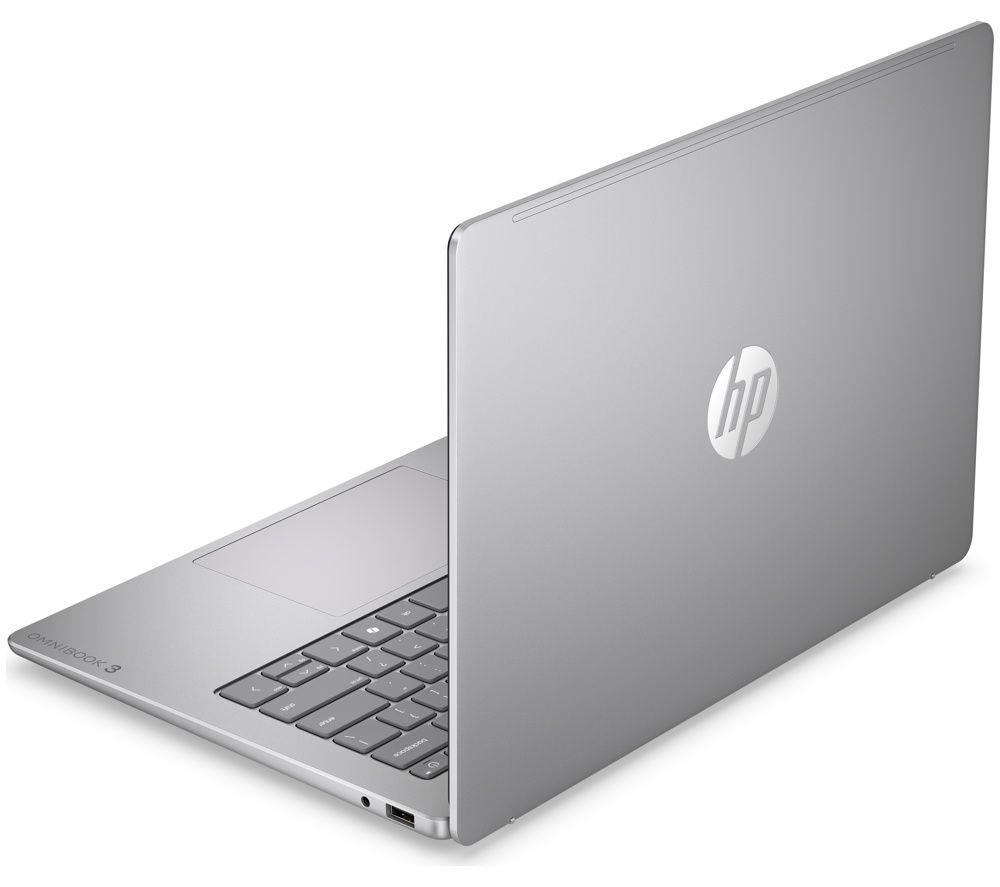 HP OmniBook 3 NGAI 14" Laptop - Snapdragon X, 256 GB SSD, Silver image number 4 of 5