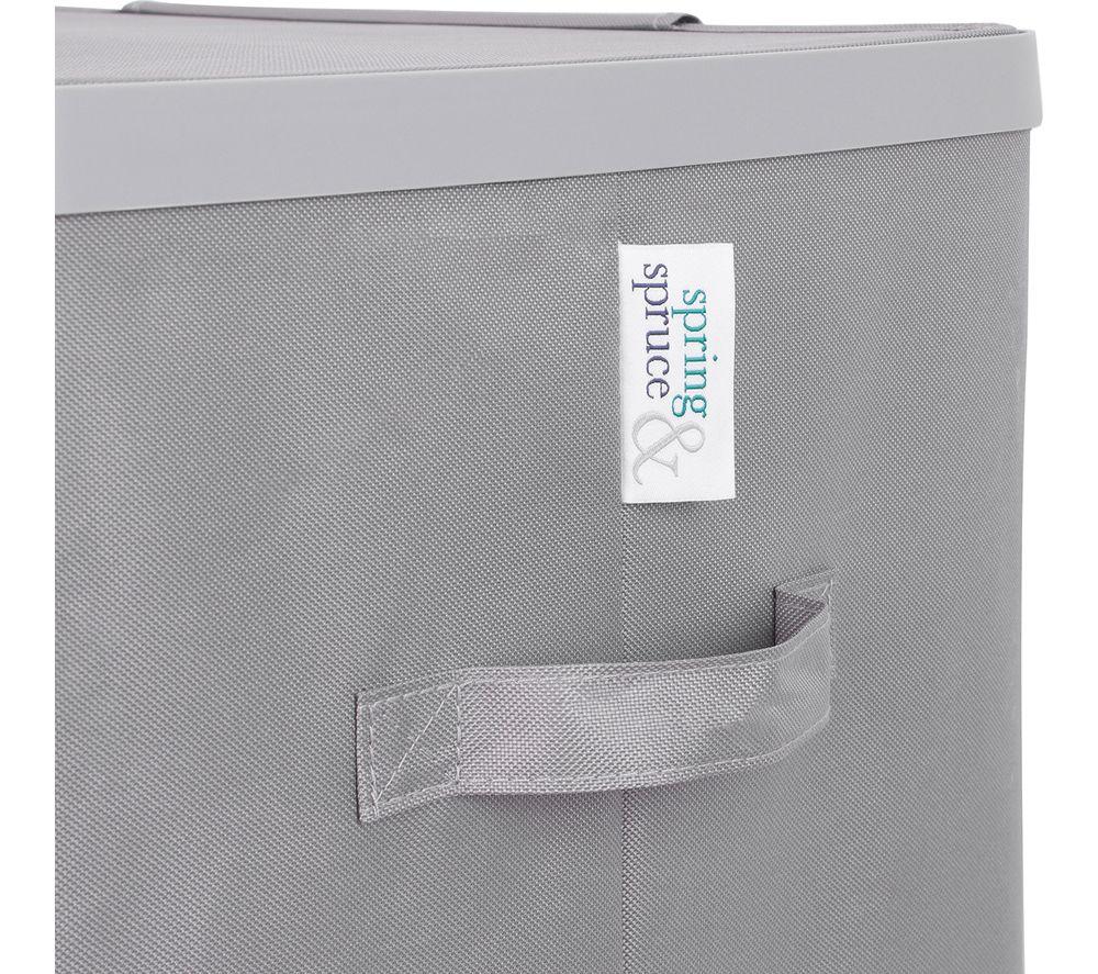 SPRING & SPRUCE 2959 Dual-Zone Laundry Basket - Grey image number 3 of 6
