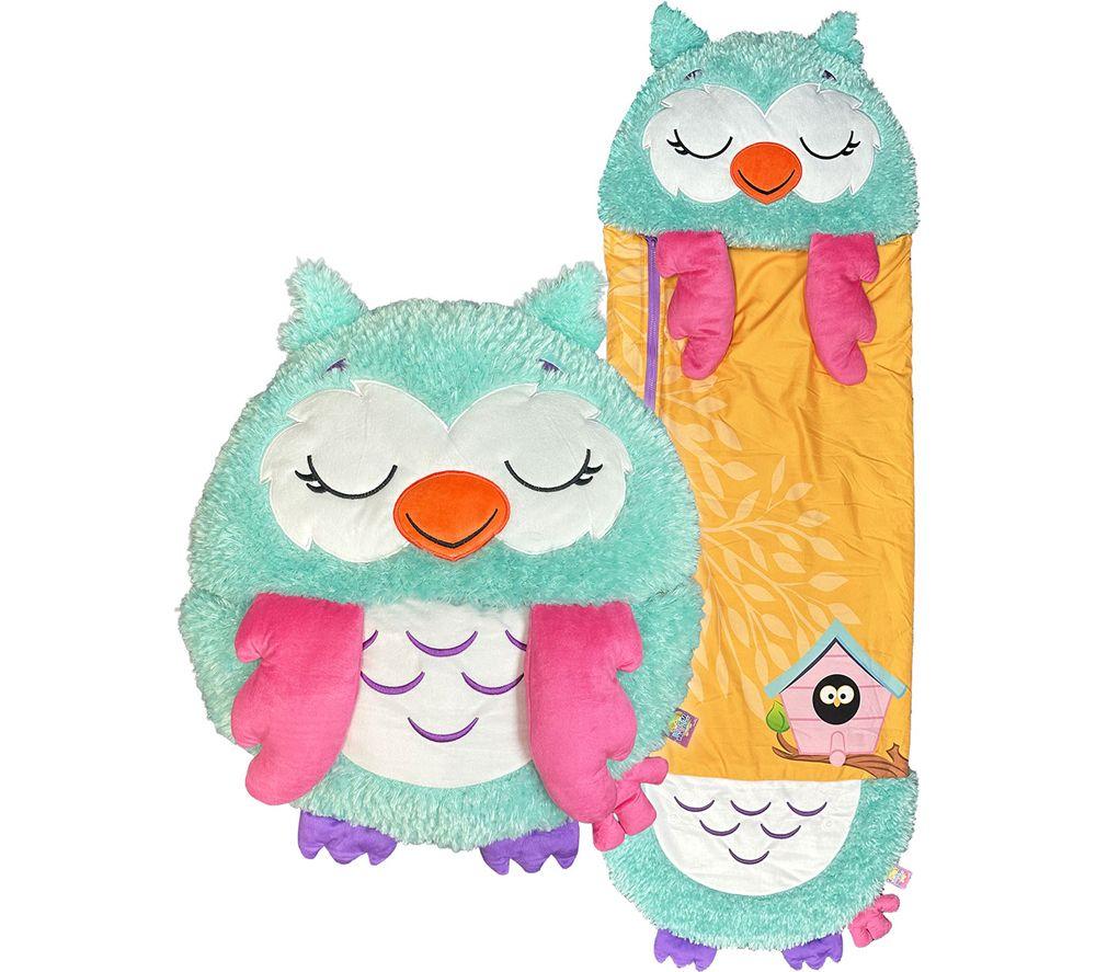 HAPPY NAPPERS Owl 2-in-1 Plush Toy & Sleeping Bag - Medium image number 6 of 6