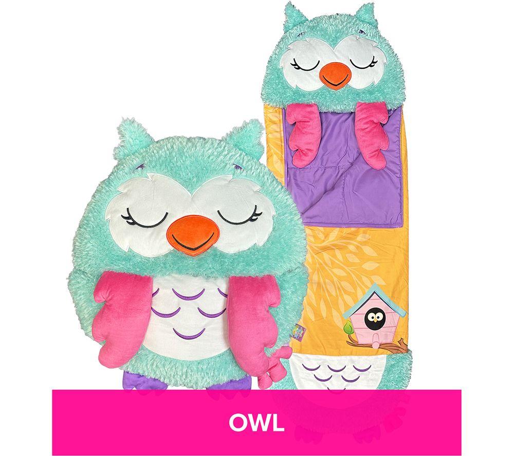HAPPY NAPPERS Owl 2-in-1 Plush Toy & Sleeping Bag - Large image number 2 of 6