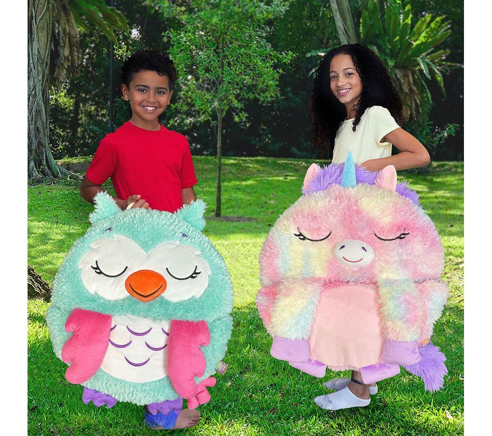 HAPPY NAPPERS Rainbow Unicorn 2-in-1 Plush Toy & Sleeping Bag &ndash; Medium image number 4 of 6
