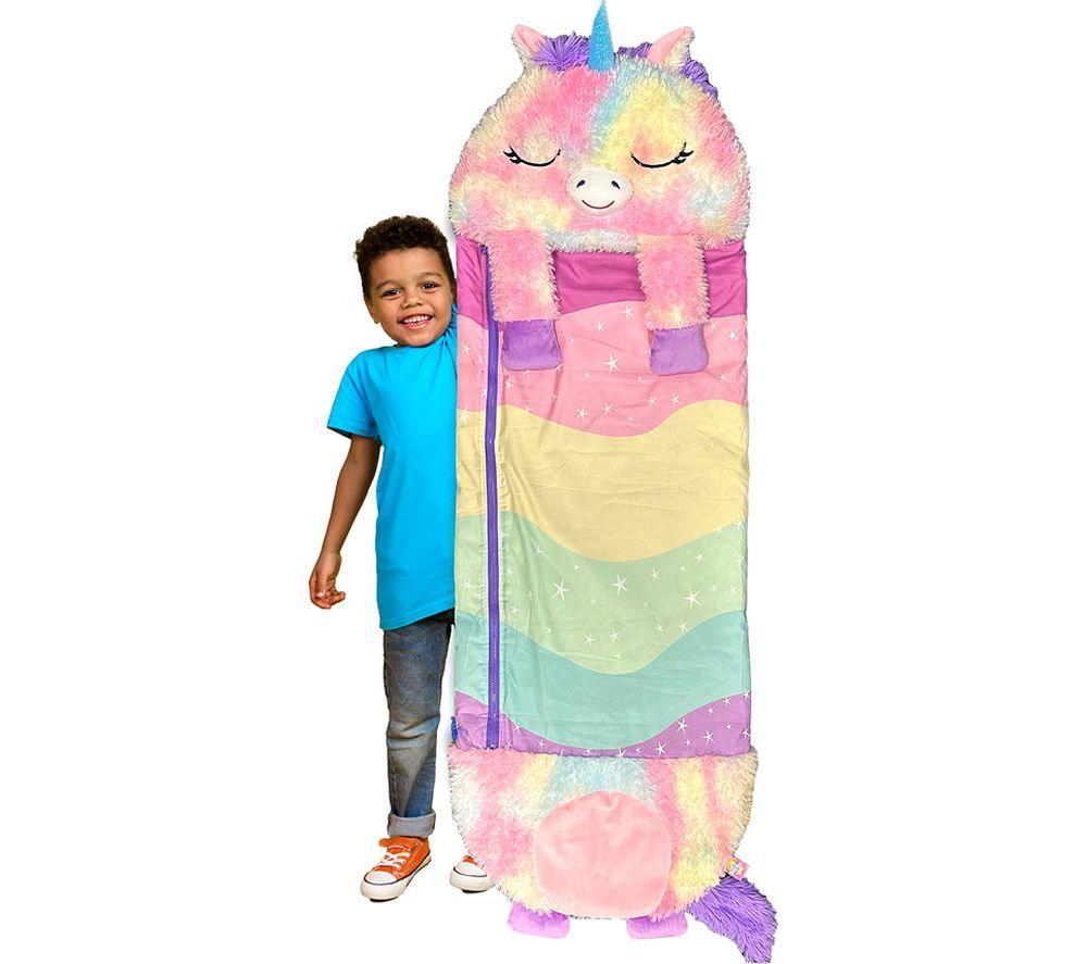 HAPPY NAPPERS Rainbow Unicorn 2-in-1 Plush Toy & Sleeping Bag &ndash; Medium image number 5 of 6