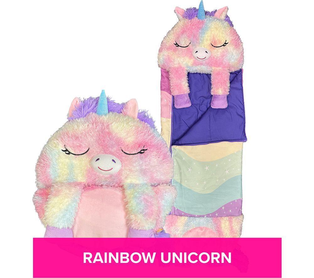 HAPPY NAPPERS Rainbow Unicorn 2-in-1 Plush Toy & Sleeping Bag &ndash; Medium image number 6 of 6