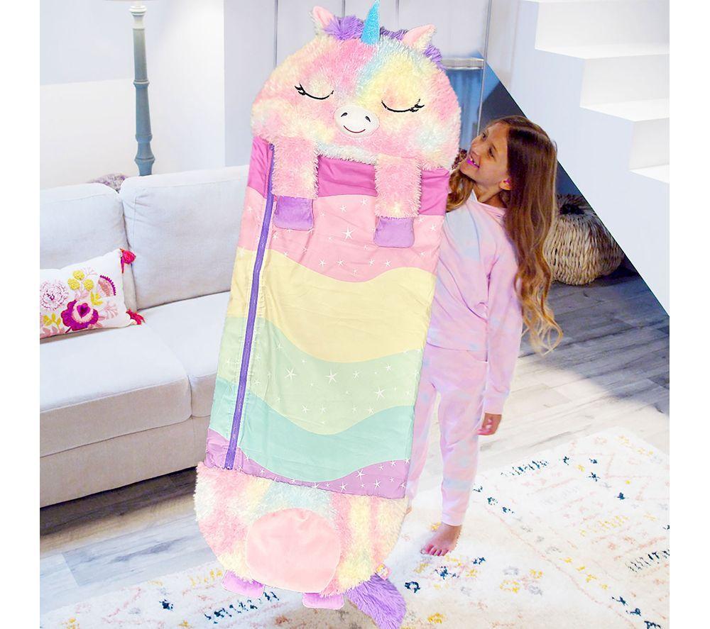 HAPPY NAPPERS Rainbow Unicorn 2-in-1 Plush Toy & Sleeping Bag &ndash; Large image number 5 of 7