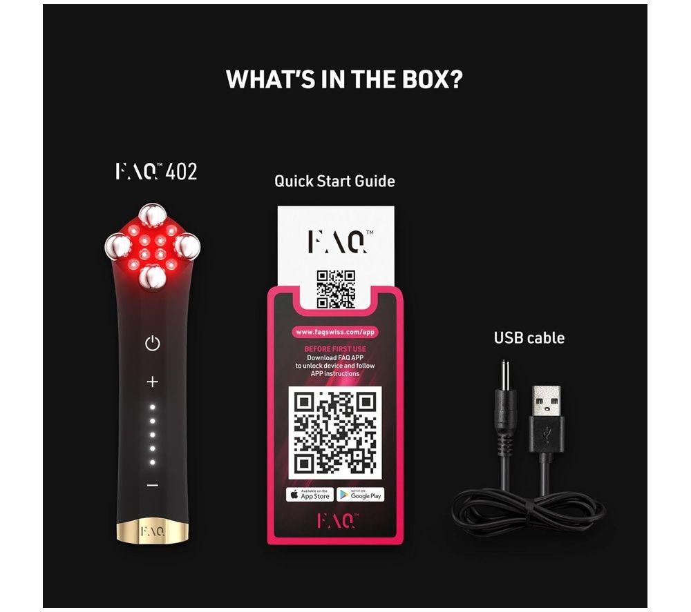 FOREO FAQ 402 Microcurrent, NIR & Red-Light Therapy Toning Device - Black image number 5 of 5
