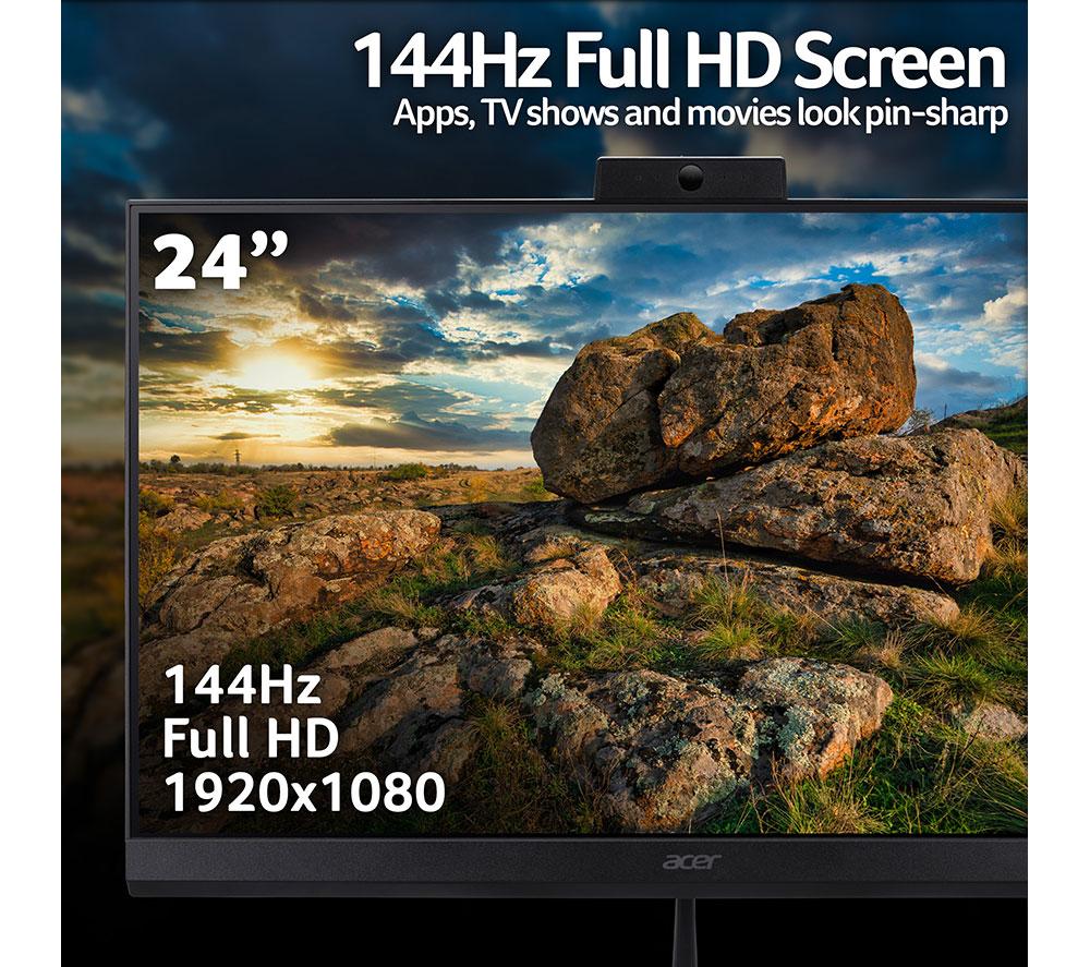 ACER Aspire C24-B 24" All-in-One Copilot + PC - AMD Ryzen 5, 1 TB SSD, Black image number 4 of 7