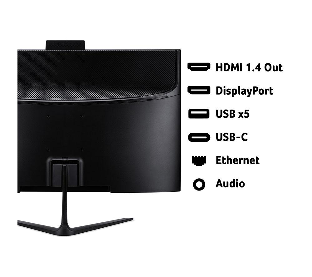 ACER Aspire C24-B 24" All-in-One Copilot + PC - AMD Ryzen 5, 1 TB SSD, Black image number 6 of 7