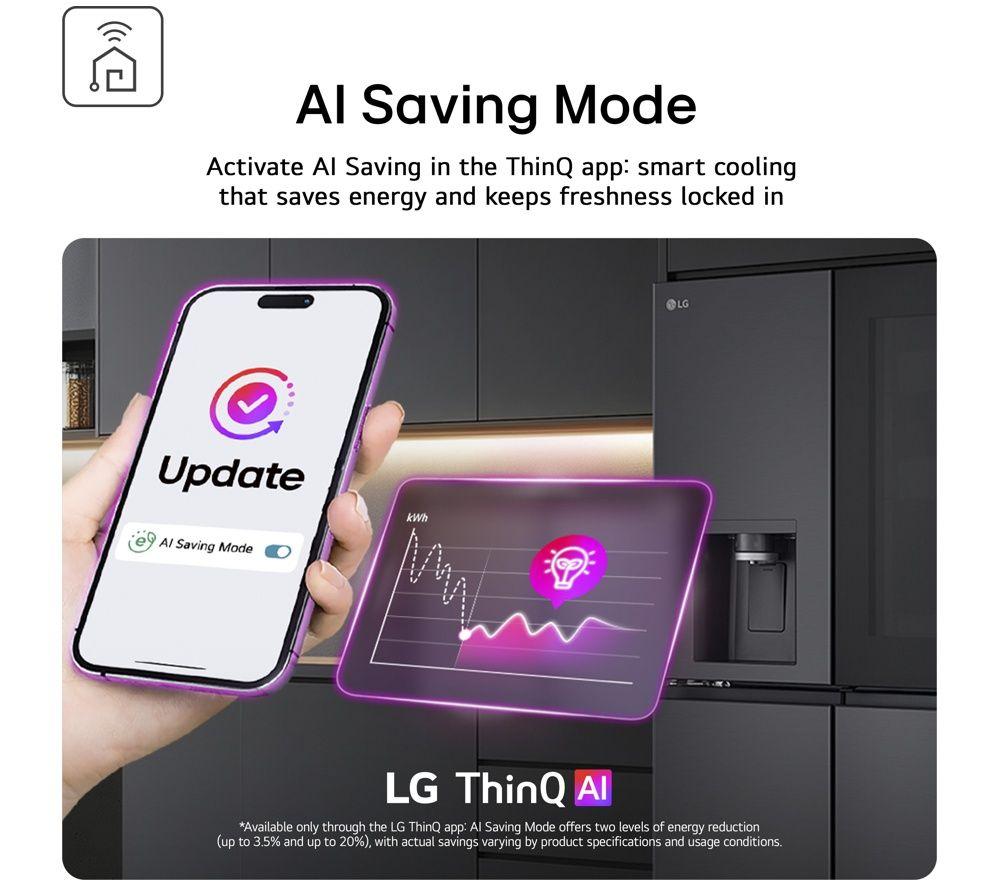LG Fit & Max GBFSJ10DPY Smart 60/40 Fridge Freezer - Prime Silver image number 11 of 11