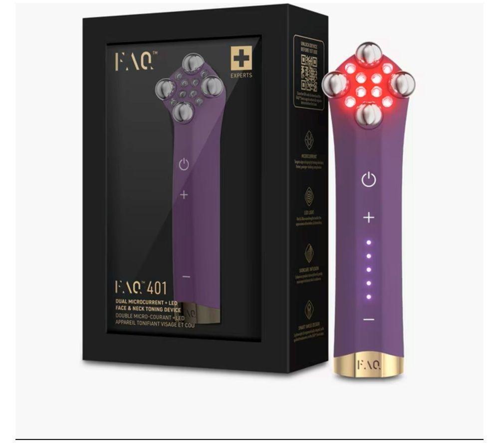 FOREO FAQ 402 Microcurrent & LED Light Therapy Toning Device - Purple image number 2 of 6
