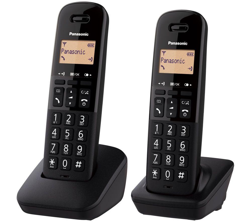 PANASONIC KX-TGB612EB Cordless Phone - Twin Handsets, Black