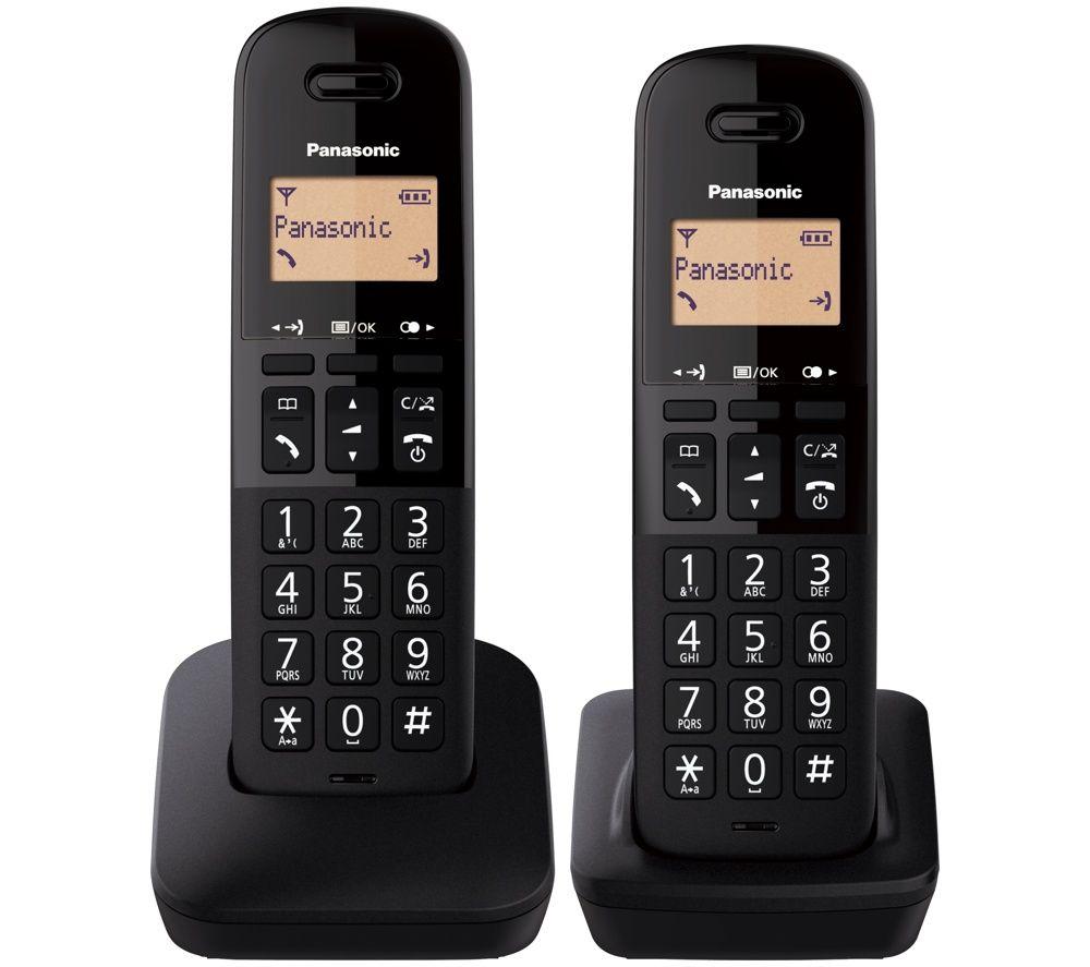 PANASONIC KX-TGB612EB Cordless Phone - Twin Handsets, Black image number 2 of 4