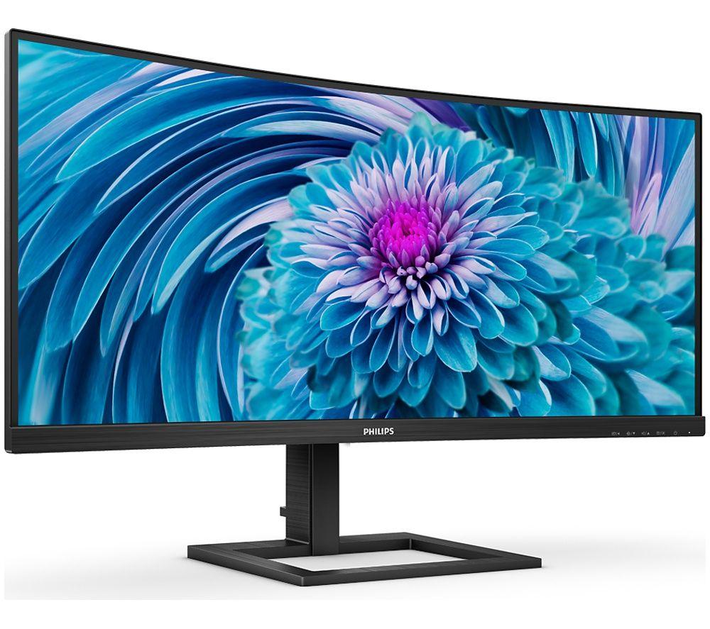 PHILIPS 346E2CUAE/00 Wide Quad HD 34" Curved VA LCD Monitor - Black image number 2 of 5