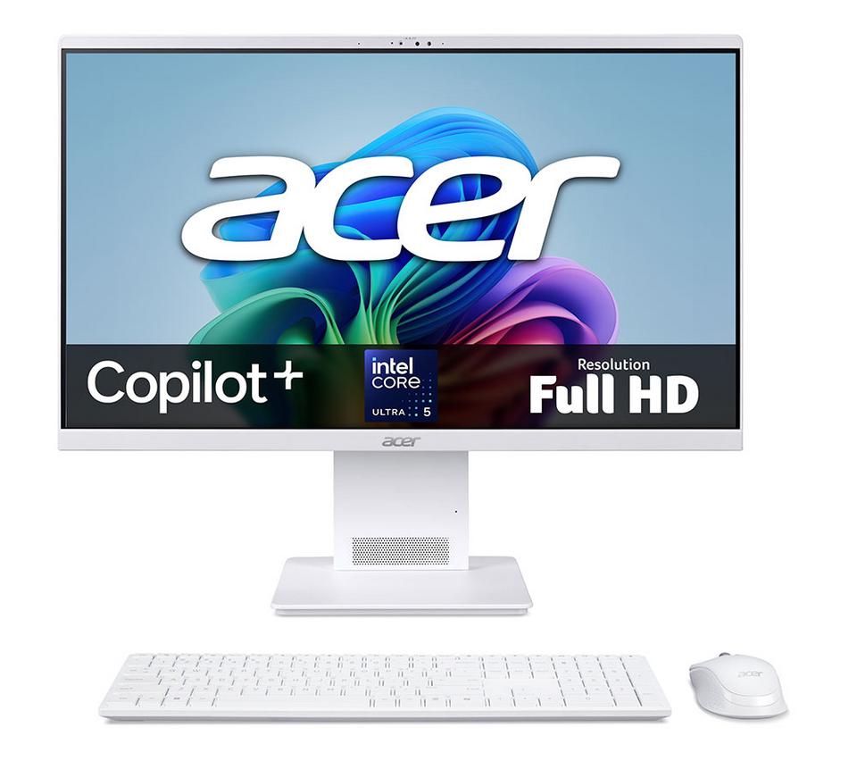 ACER Aspire S24B 23.8" All-in-One Copilot + PC - Intel® Core™ Ultra 5, 512 GB SSD, White
