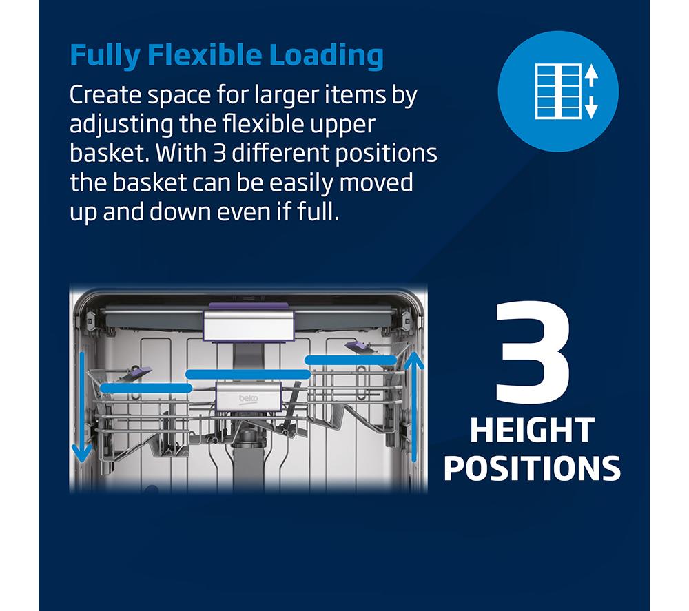 BEKO HygieneIntense b300 BDFN26550A Full-size Dishwasher - Anthracite image number 12 of 19