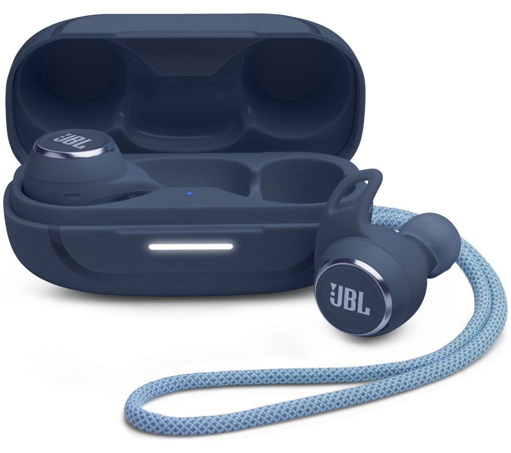 JBL Reflect Aero Wireless Bluetooth Noise-Cancelling Sports Earbuds - Blue image number 2 of 8