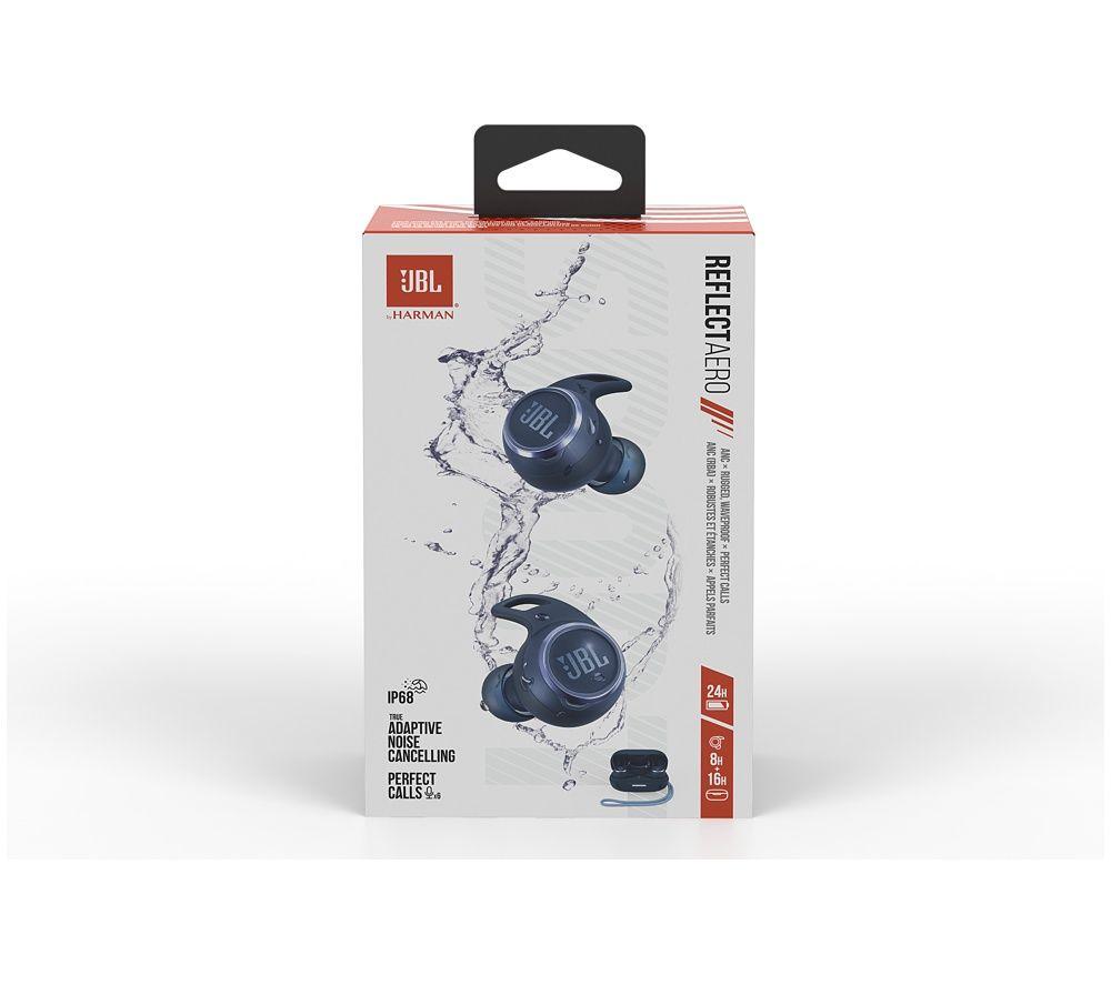 JBL Reflect Aero Wireless Bluetooth Noise-Cancelling Sports Earbuds - Blue image number 7 of 8