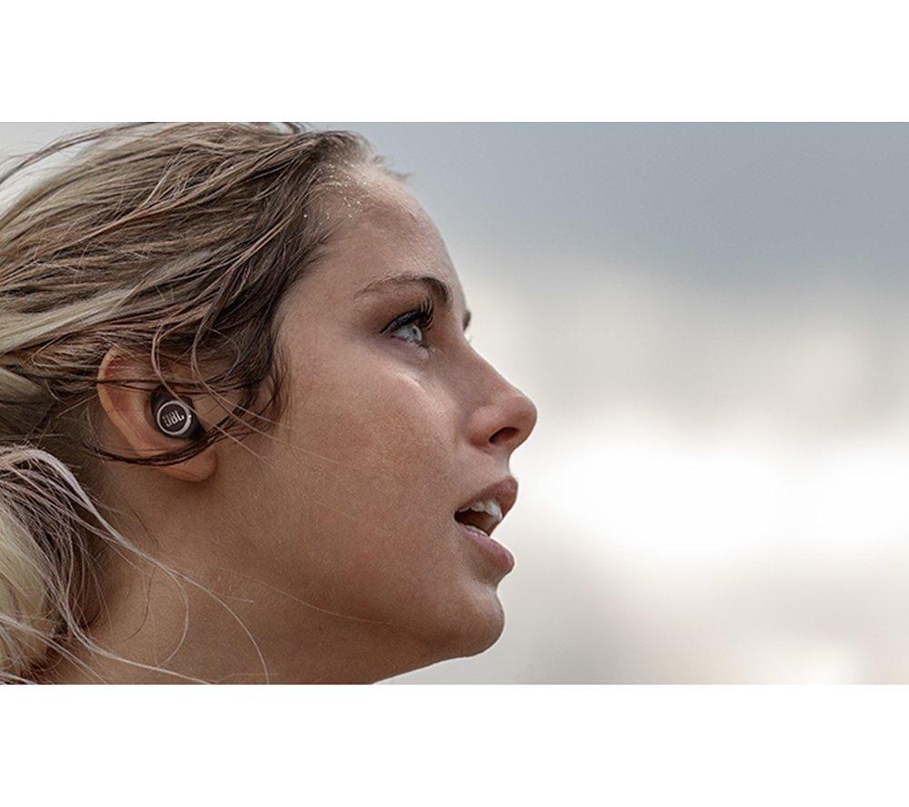 JBL Reflect Aero Wireless Bluetooth Noise-Cancelling Sports Earbuds - Blue image number 10 of 11