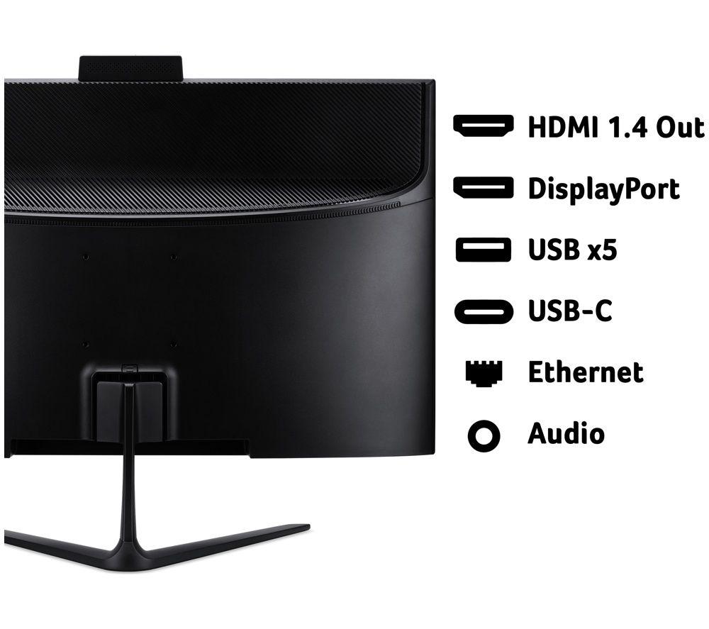 ACER Aspire C24-B 24" All-in-One PC - AMD Ryzen 3, 512 GB SSD, Black image number 5 of 5