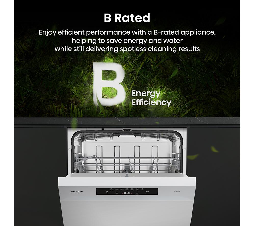 HISENSE Hi4 HS642B90W Full-size Dishwasher - White image number 4 of 19