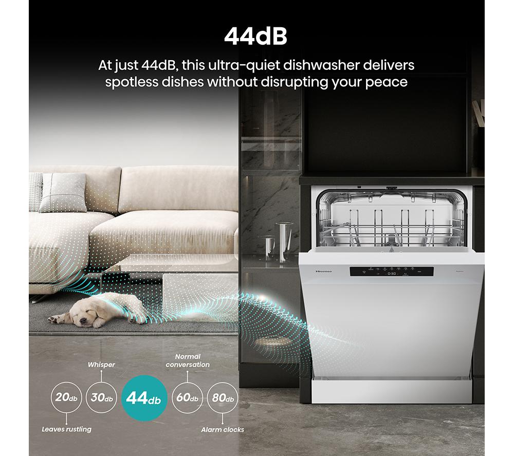 HISENSE Hi4 HS642B90W Full-size Dishwasher - White image number 6 of 19