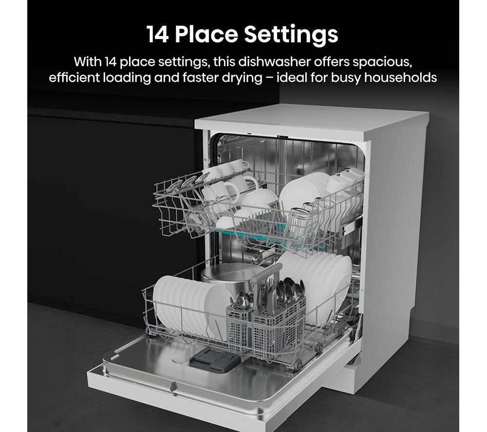 HISENSE Hi4 HS642B90W Full-size Dishwasher - White image number 10 of 19