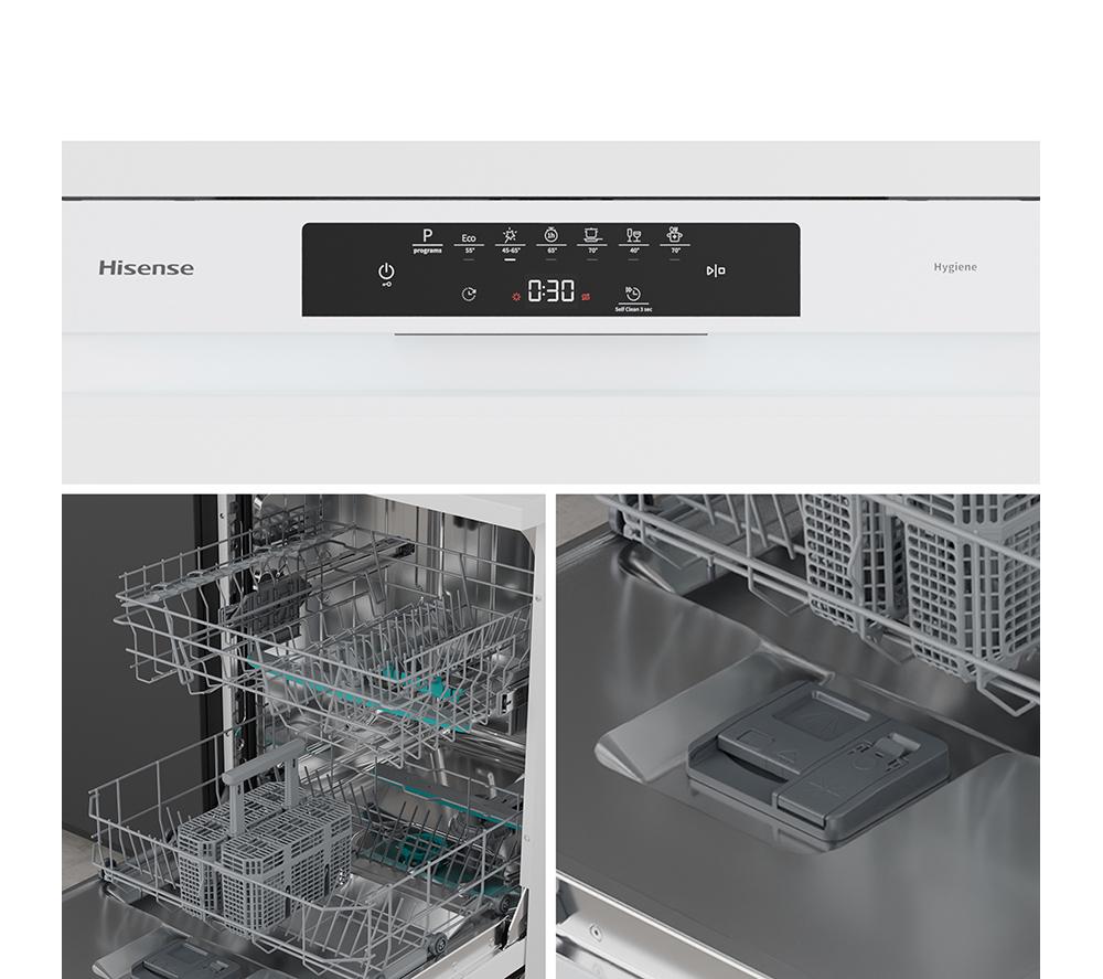 HISENSE Hi4 HS642B90W Full-size Dishwasher - White image number 13 of 19