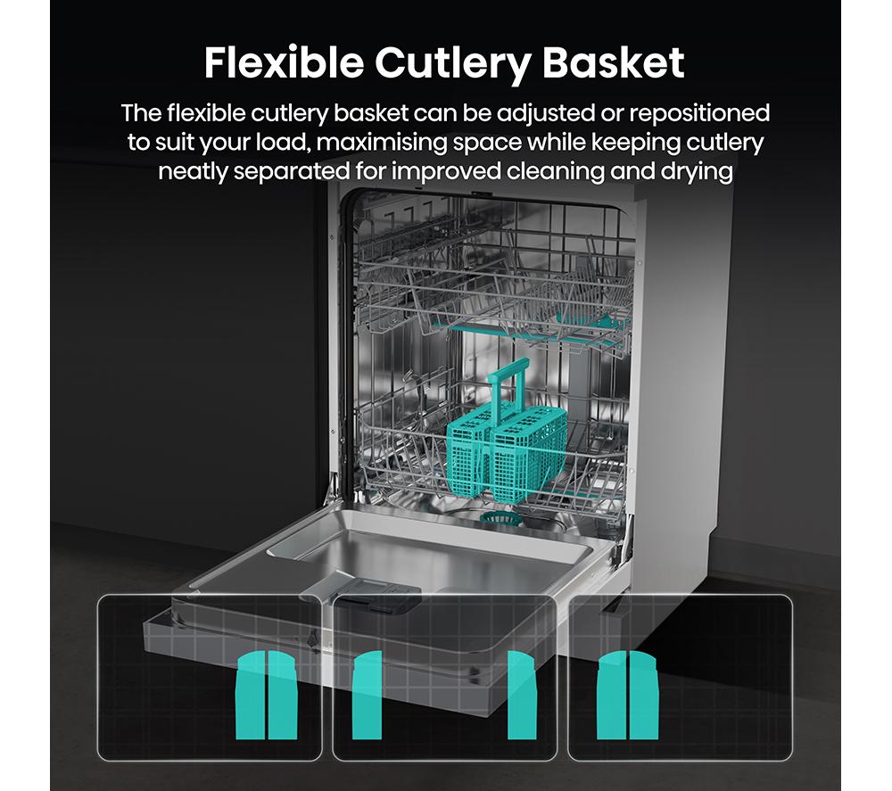 HISENSE Hi4 HS642B90W Full-size Dishwasher - White image number 15 of 19