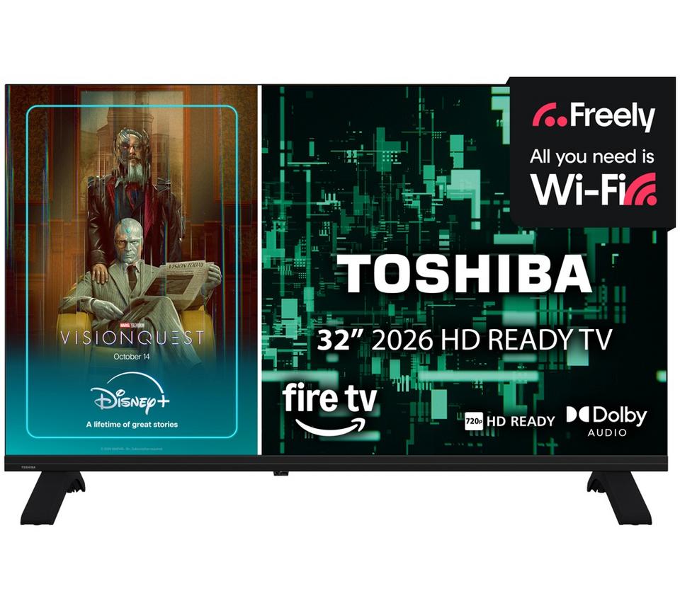 TOSHIBA 32WF2653DB 32" Smart HD Ready HDR LED Fire TV 2026 with Freely