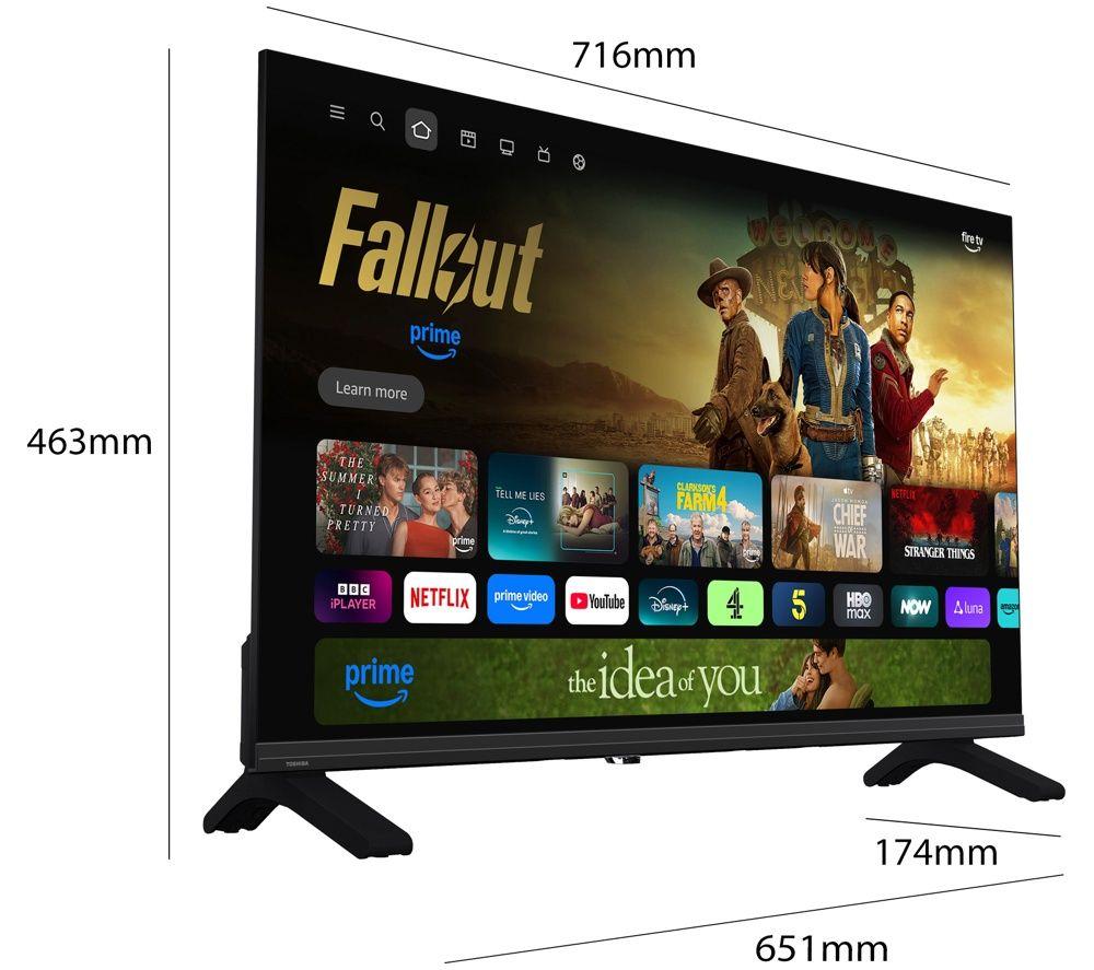 TOSHIBA 32WF2653DB 32" Smart HD Ready HDR LED Fire TV 2026 with Freely image number 3 of 8
