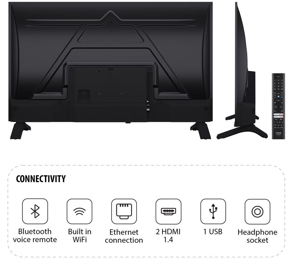 TOSHIBA 32WF2653DB 32" Smart HD Ready HDR LED Fire TV 2026 with Freely image number 4 of 8