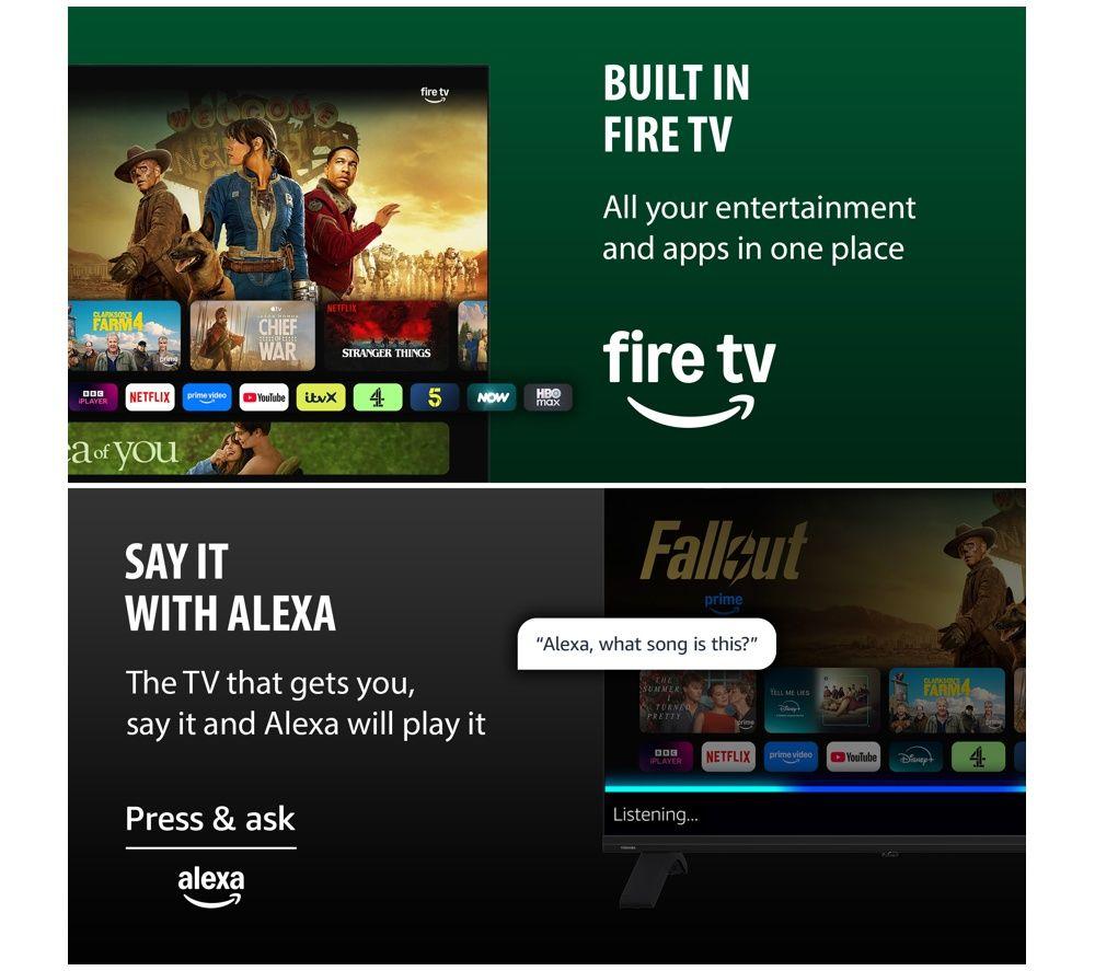 TOSHIBA 32WF2653DB 32" Smart HD Ready HDR LED Fire TV 2026 with Freely image number 6 of 8