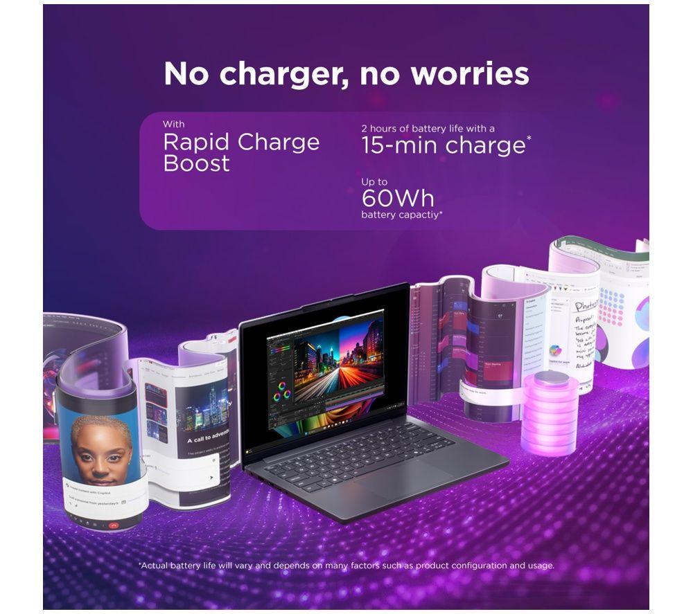 LENOVO IdeaPad Slim 3 15.3" Laptop, Copilot+ PC - Intel&reg; Core&trade; Ultra 5, 256 GB SSD, Grey image number 8 of 10