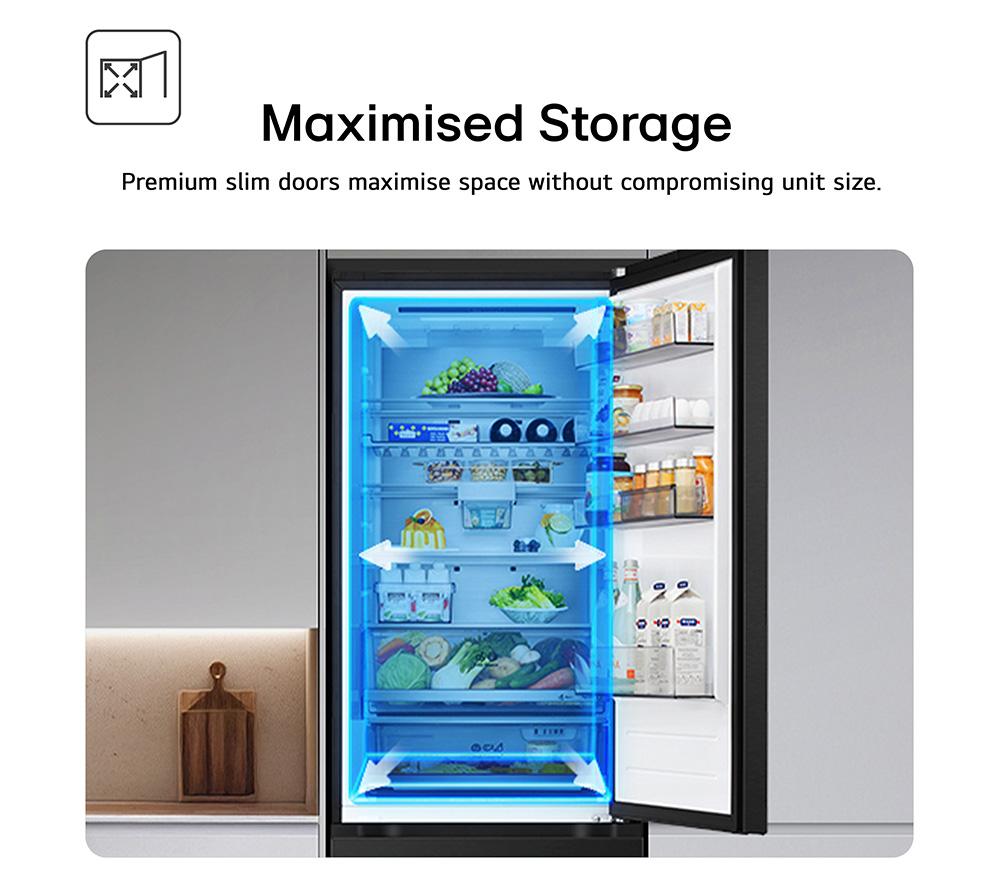 LG Fit & Max GBFSJ10DEP Smart 60/40 Fridge Freezer - Matte Black image number 6 of 11