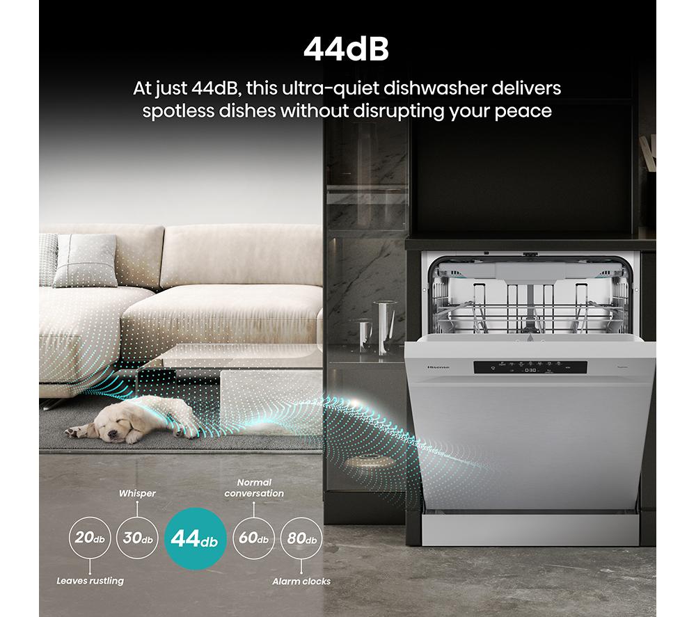 HISENSE Hi4 HS643B90X Full-size Dishwasher - Silver image number 6 of 20