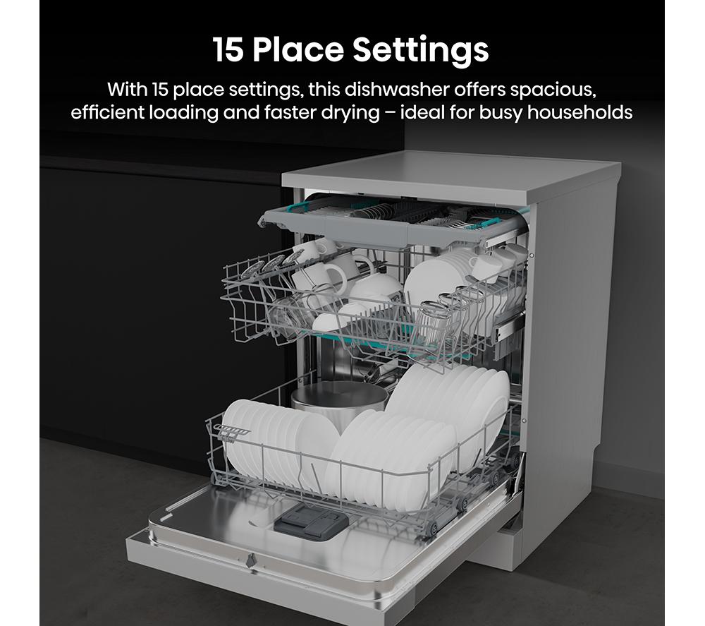 HISENSE Hi4 HS643B90X Full-size Dishwasher - Silver image number 10 of 20